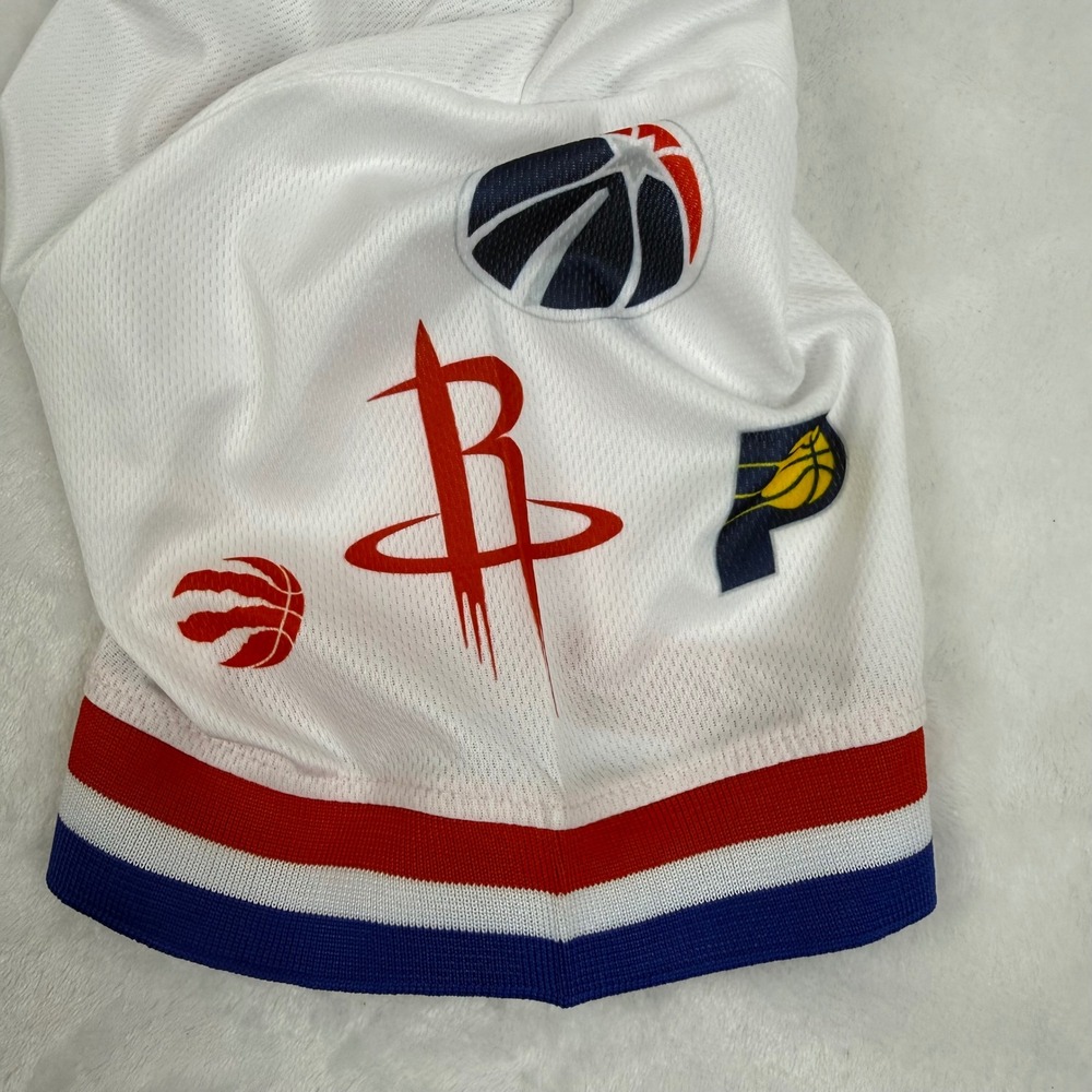 NBA Ultra Game Mens All Over Team Logo Baseball Jersey White Medium New $85 - Picture 4 of 9